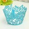 Turquoise Blue Butterfly Lace Cupcake Wrappers & Liners | 25 PC Set